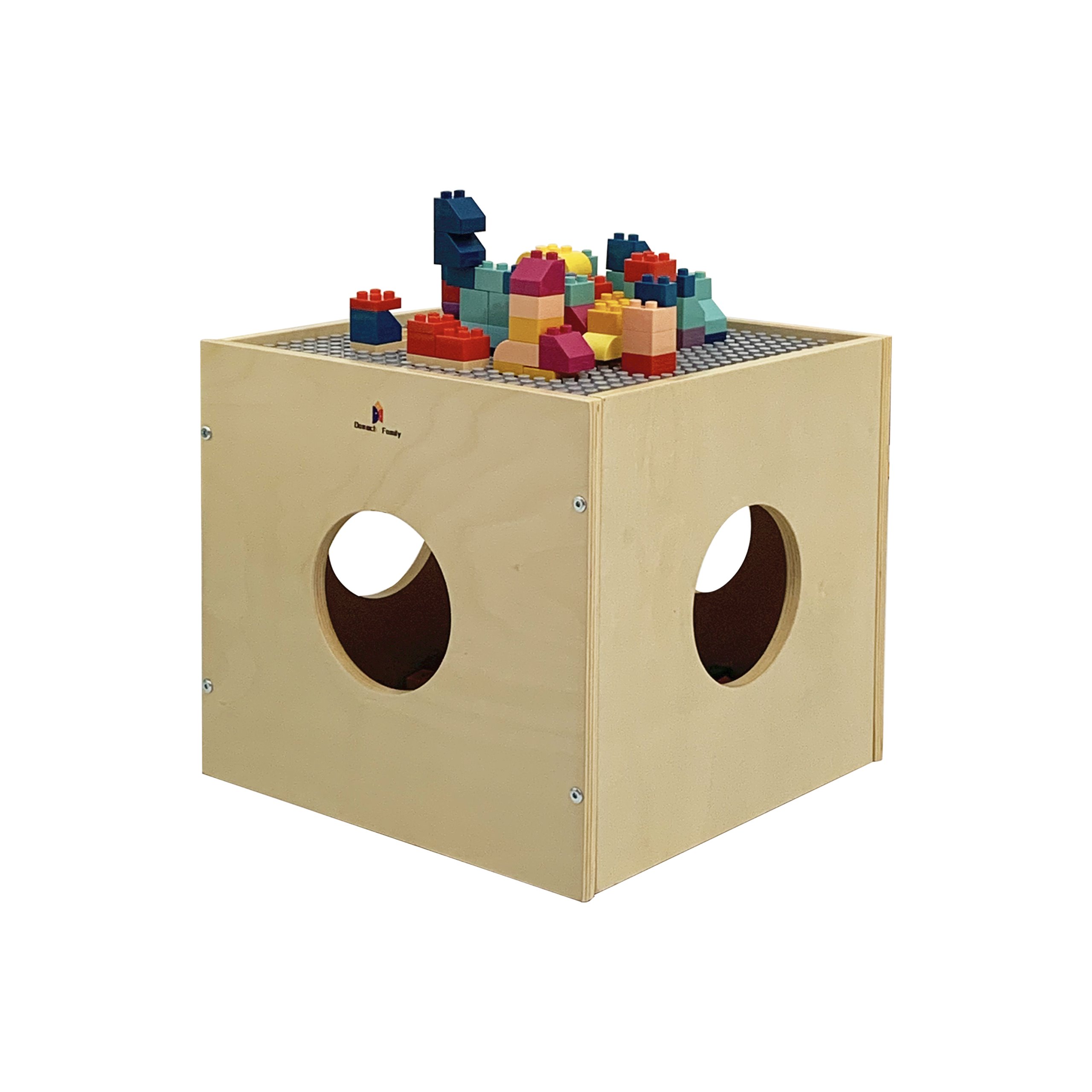5-in-1 Montessori play cube and cat house made of premium birch plywood with non-toxic certified finish
